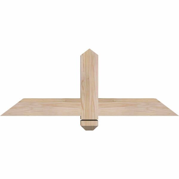 Ekena Millwork Eugene Smooth Timber Gable Bracket, Douglas Fir, 36"W x 13"H x 3 1/2"D x 3 1/2"F, 9/12 Pitch GBW036X13X0404EUG00SDF - main